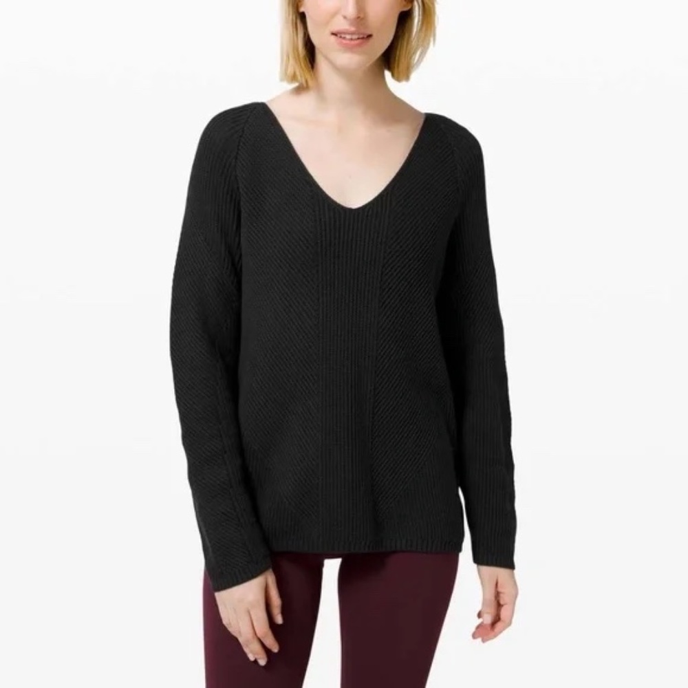 Lululemon What the Heart Wants Black Sweater